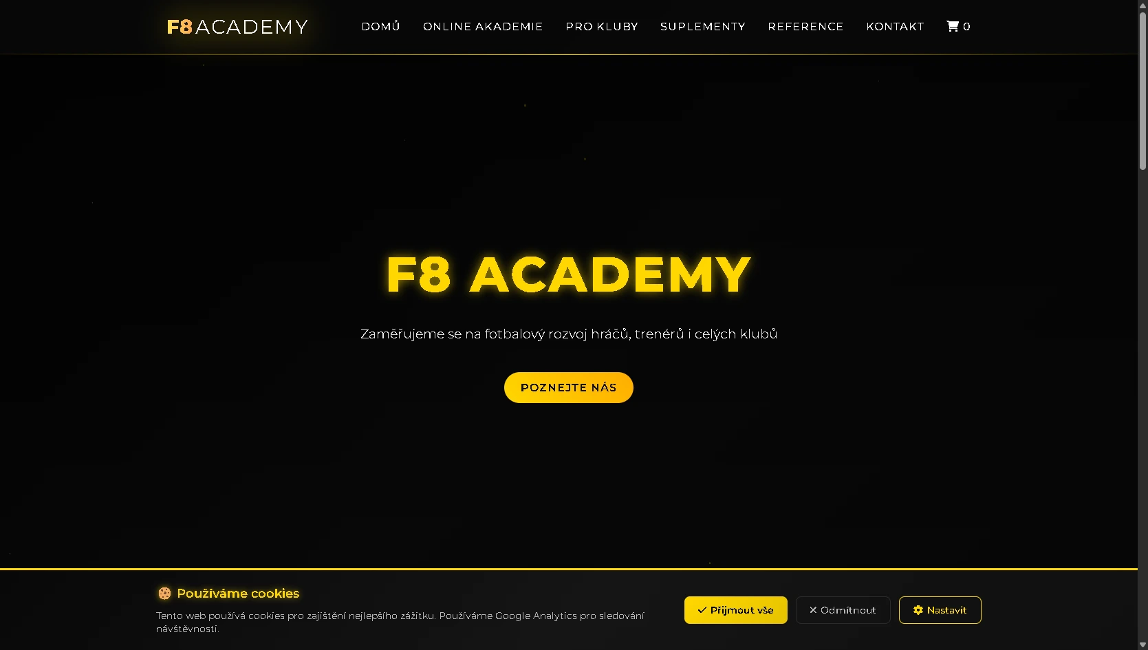 F8 Academy - náhled webu